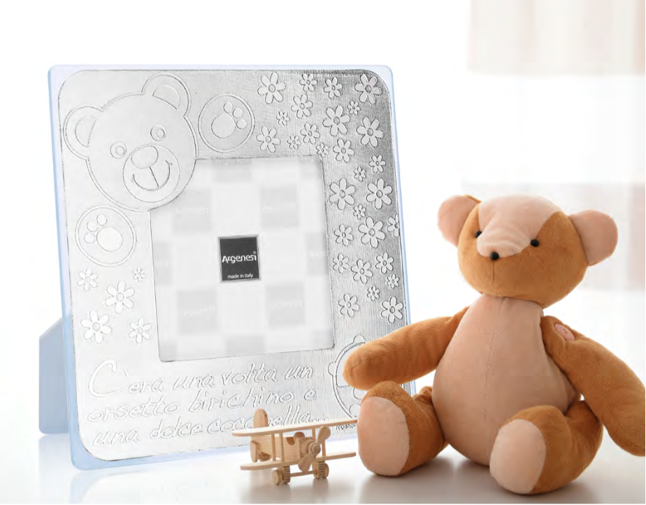 Argenesi - Glass Picture Frame - Ciuf Ciuf, Silver Child / Baby Gift