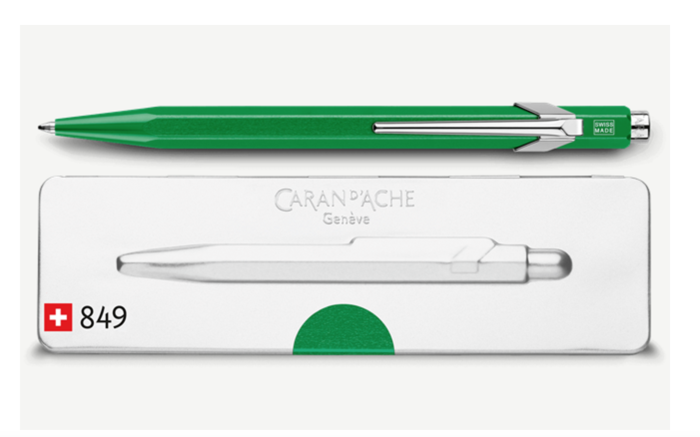 Caran D'Ache - Ballpoint Pen 849 Metallic - X Green With Case