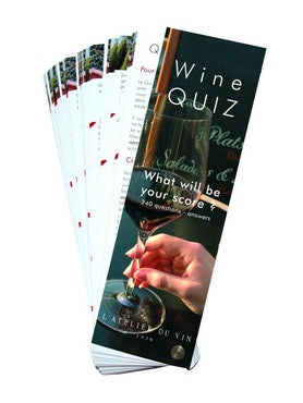 L'Atelier du Vin - Quiz Du Vin - Version Anglaise