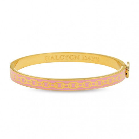 Halcyon Days - Skinny Chain Bangle Pale Pink /Gold