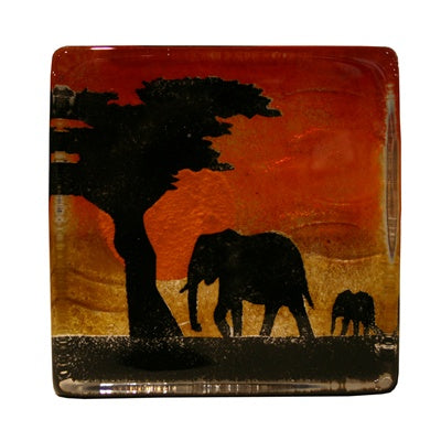 Caithness Glass - Safari Elephants - Sandcast - Art Glass