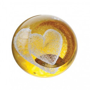 Caithness Glass - Special Moments Gold Heart - Paperweight