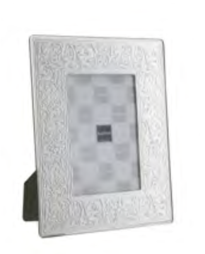 Argenesi - Glass Picture Frame - Flowers, Silver - Medium