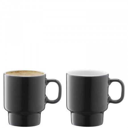 LSA - Utility Espresso Cup 70ml Slate x 2