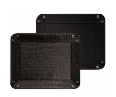 Inside Story Selection - Vide Poche Leather Container / Tray - Brown