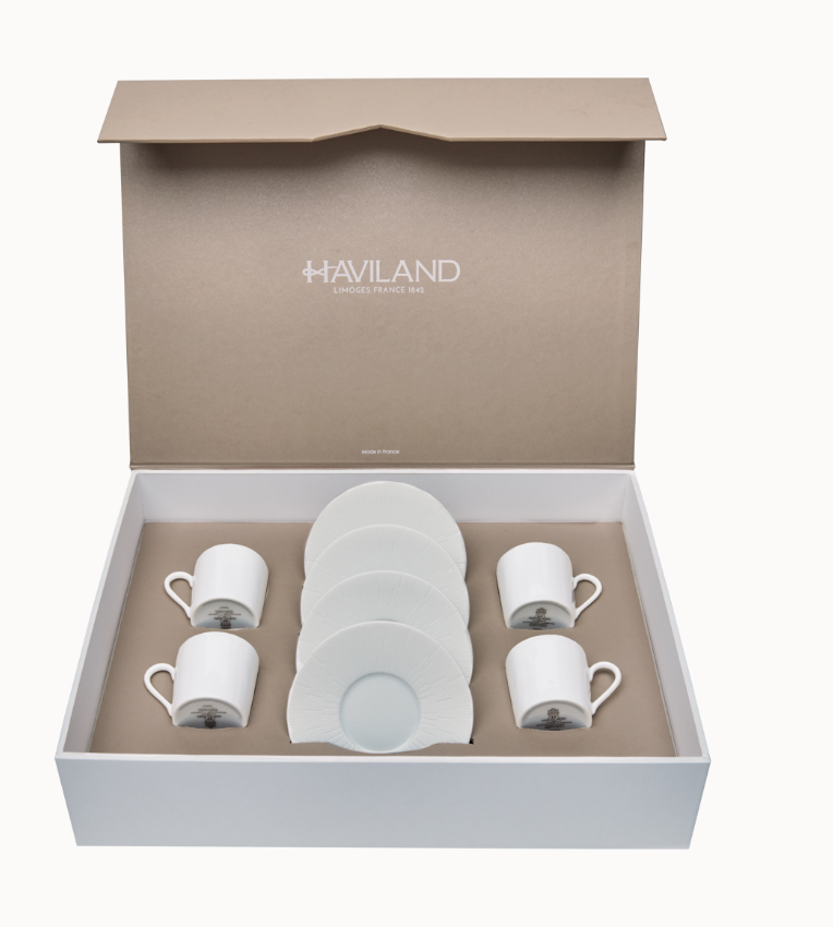 Haviland - Coffee Cup Set of 4 Blanc Diamant Infini