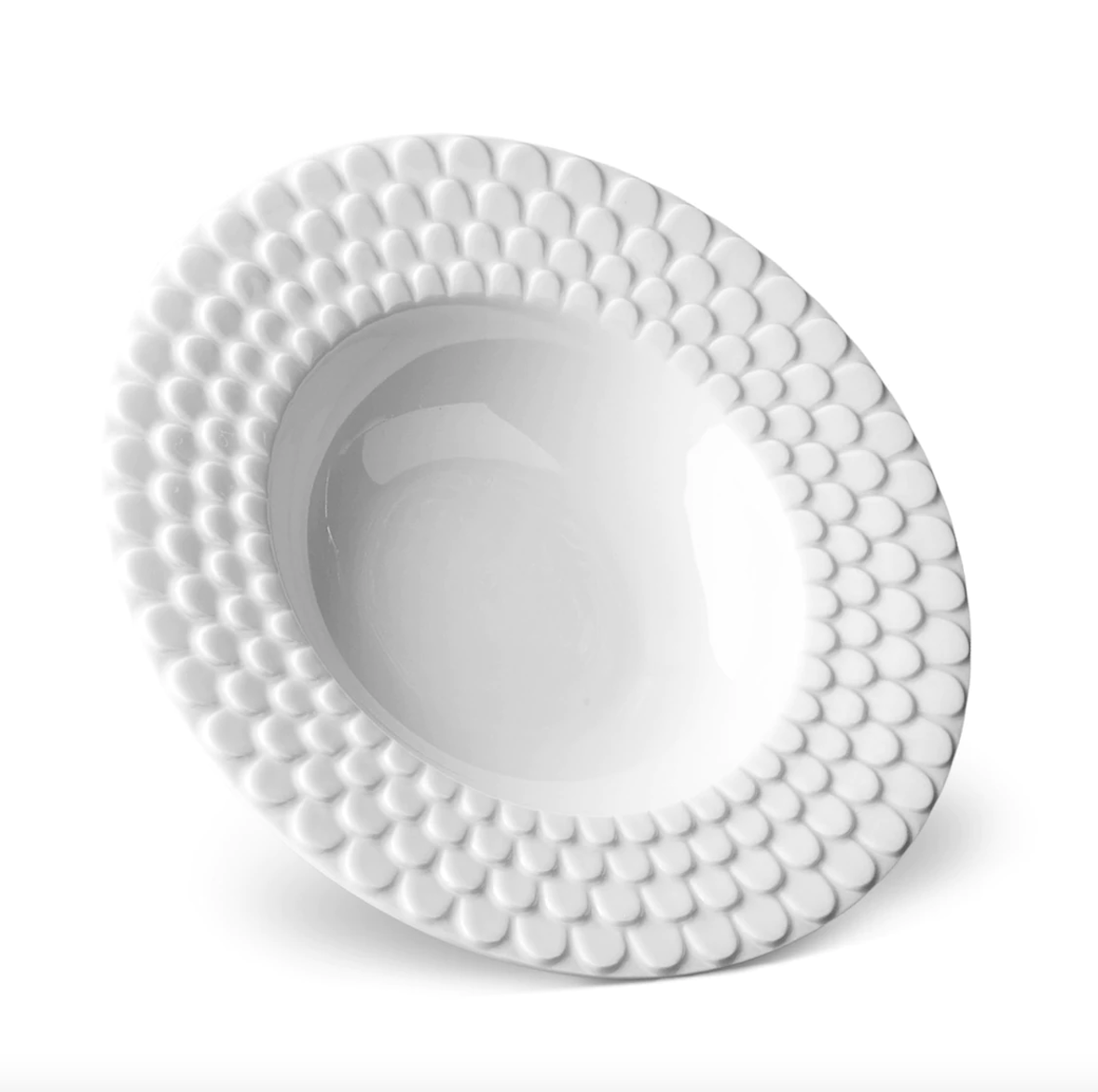 L'Objet - Aegean White Sculpted Soup Plate 22cm