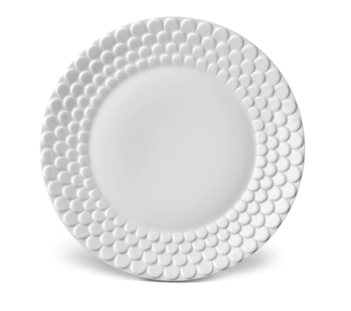 L'Objet - Aegean White Sculpted Dessert Plate 23cm