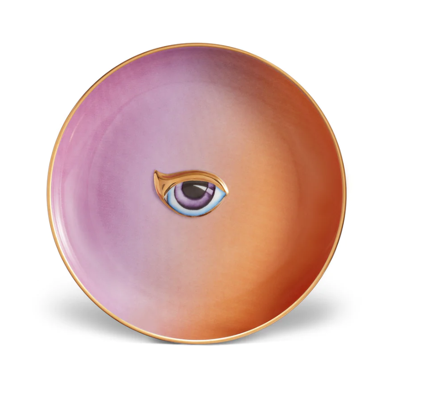 L'Objet - Lito-Eye Canape Plate - Purple+Orange
