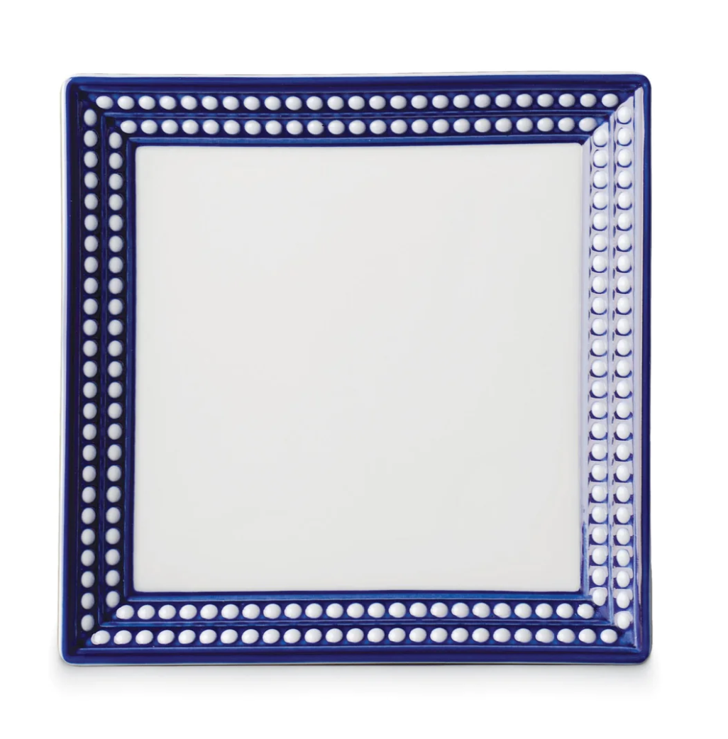L'Objet - Perlée Blue Square Vide Poche Tray 20x20