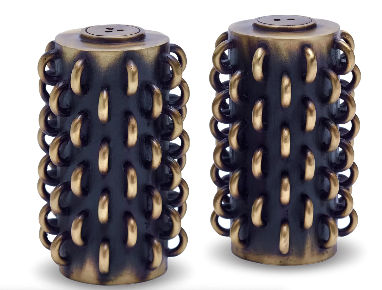 L'Objet - Tulum Rings S&P Antique Gold - Set of 2