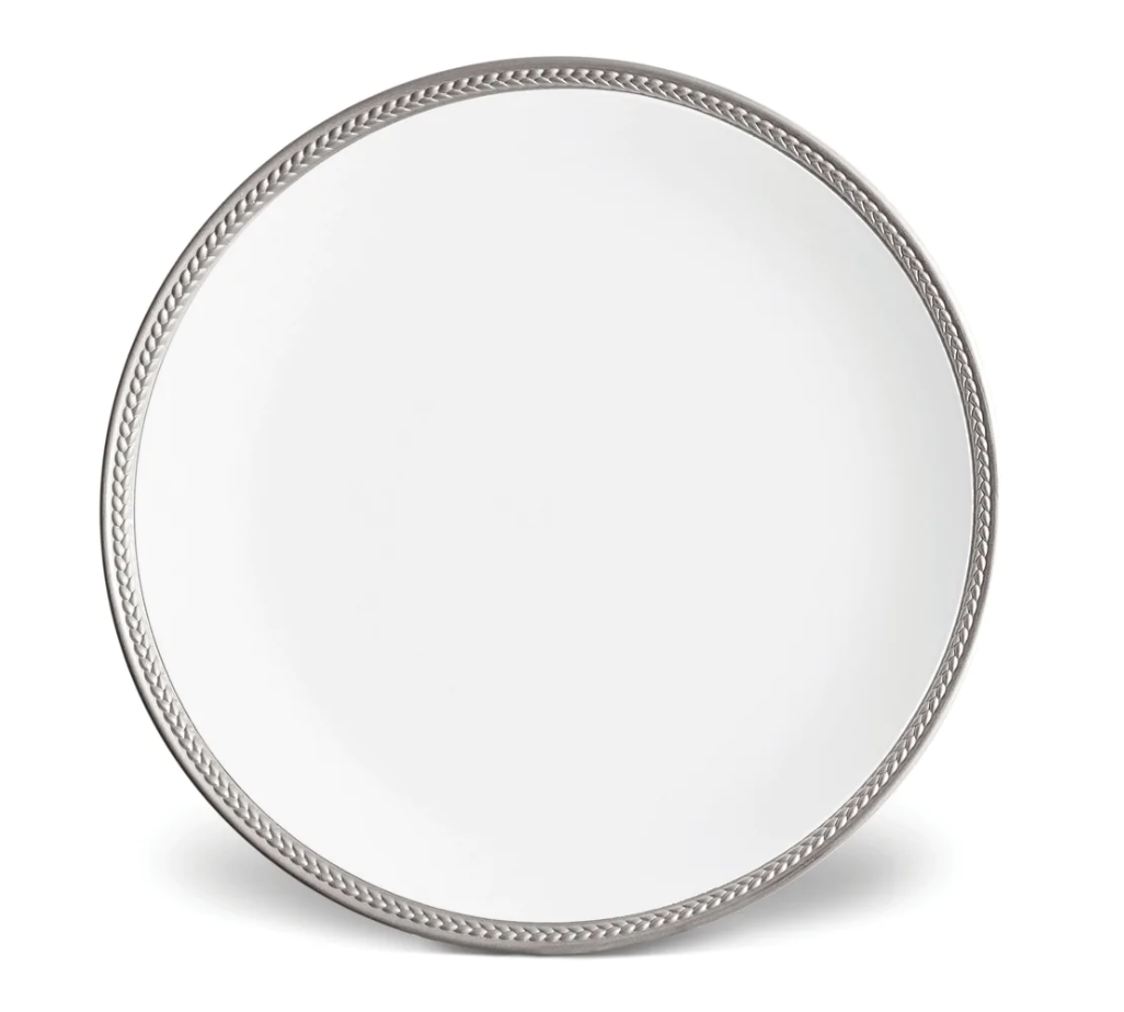 L'Objet - Soie Tresée Dinner Plate - Platinum