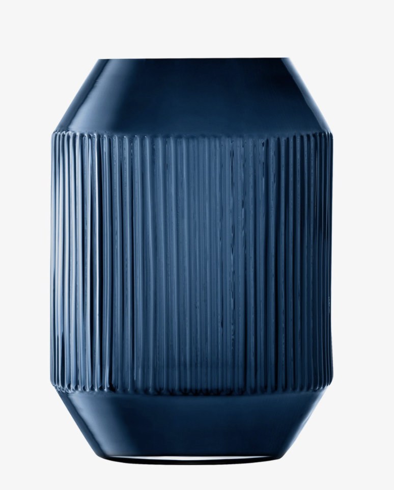 LSA - Rotunda Lantern/Vase H26 Sapphire