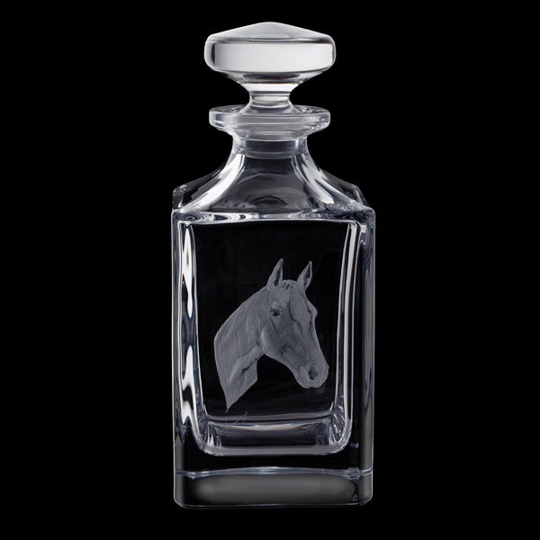 Royal Brierley - Engraved Horse Square Decanter