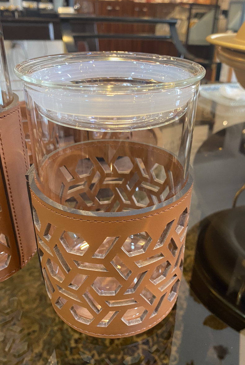 Rudi - Malva Glass Jar With Lid - Small