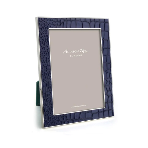 Addison Ross - 5x7 Faux Croc Blue