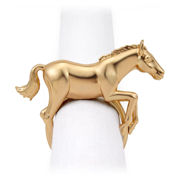 L'Objet - Horse Plated Napkin Rings - Set of 4