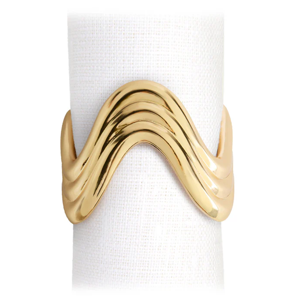 L'Objet - Ripple Napkin Rings - Set of 4