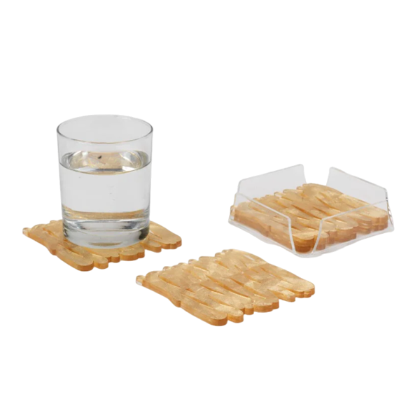 Platex - Coasters 10 x 10 Old Gold x 4