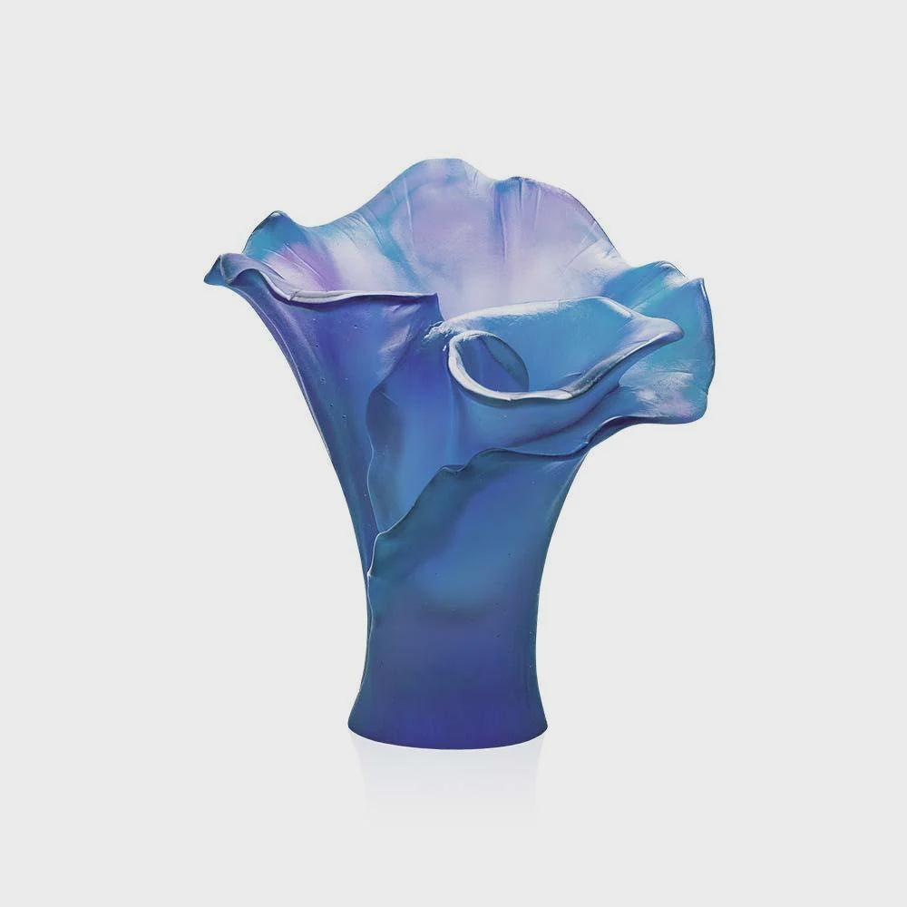 Daum - Arum Blue Night Vase