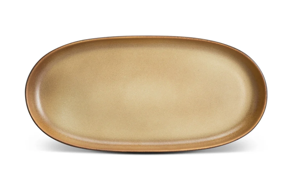 L'Objet - Terra 16 ́ Oval Platter - Leather