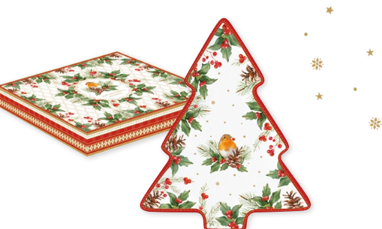 Pozzi Milano - Chrismas Berries Dish 20,5x25,5 cm