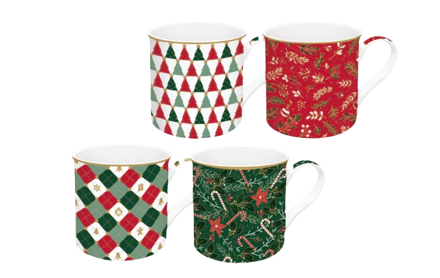 Pozzi Milano - Fancy Christmas 4 Mugs Set