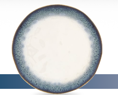Pozzi Milano - Porcelain Dinner plate Ø 26 cm - Nuances Blue