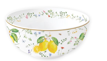 Pozzi Milano - Porcelain Bowl ø23 - Fleur et Citrons