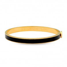 Halcyon Days - Skinny Plain Bangle Black/Gold