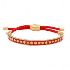 Halcyon Days - Friendship Bangle Skinny Star Red