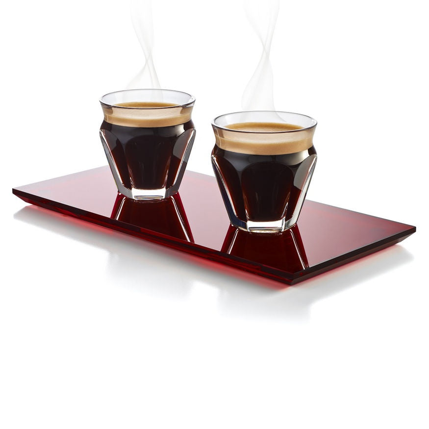 Baccarat - Harcourt Red Tray & Coffee Set