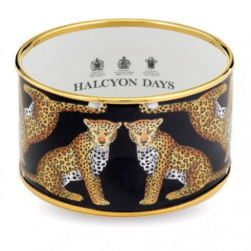 Halcyon Days - Magnificent Wildlife Leopard 4cm Small Bangle