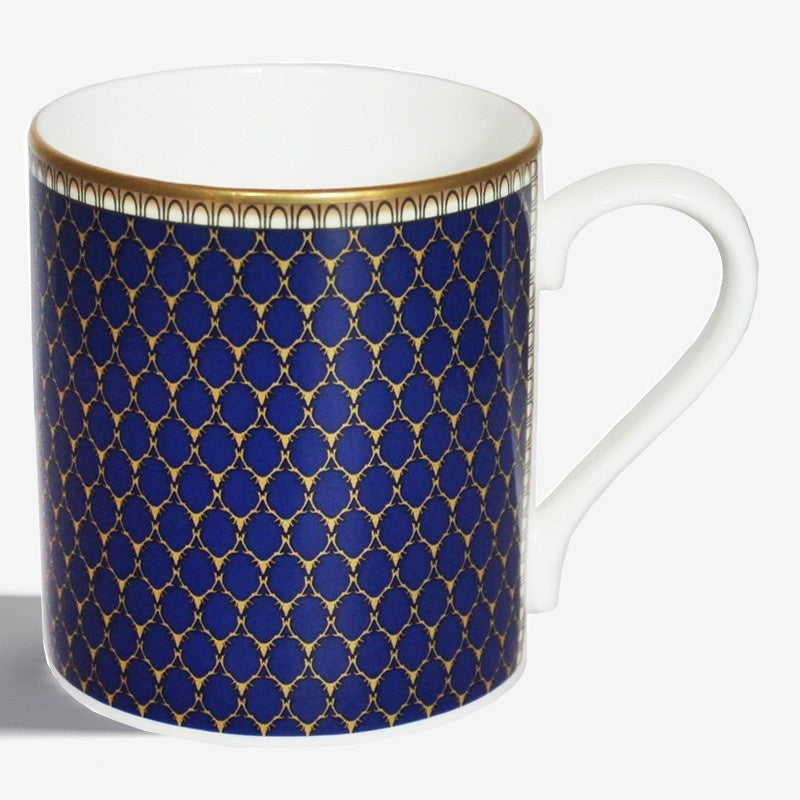 Halcyon Days - Antler Trellis Mug Midnight Blue