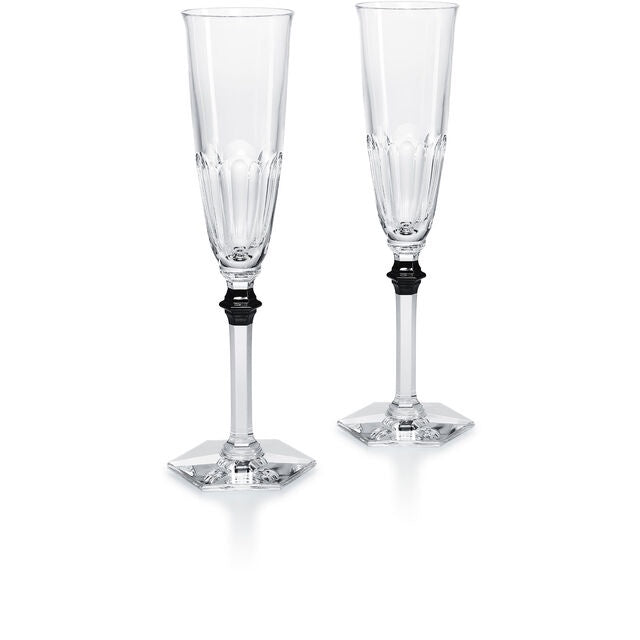 Baccarat - Harcourt Eve Flute Black Pair