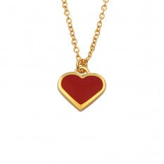 Halcyon Days - Heart Pendant Red & Gold