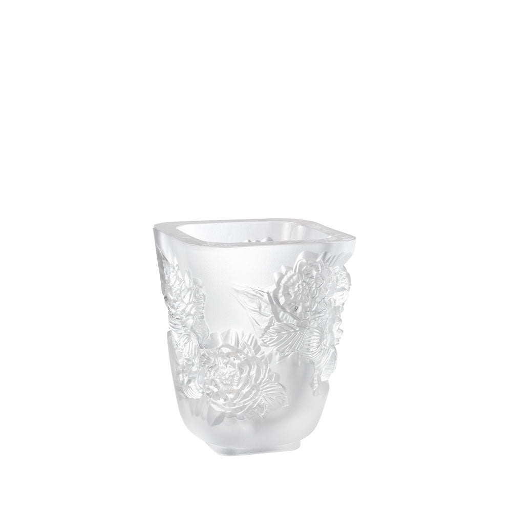 Lalique - Pivoines Vase Clear