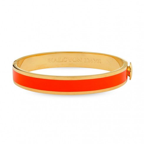 Halcyon Days - Plain 1cm Bangle Orange & Gold