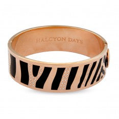 Halcyon Days - Zebra Sparkle Bangle Black/rose