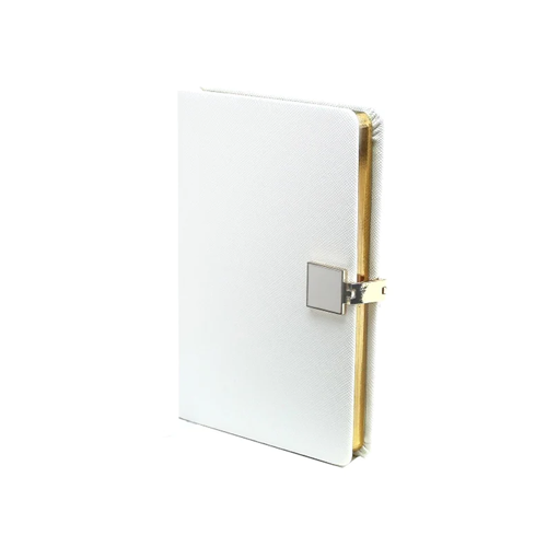Ross Note Book Addison Ross - White & Gold Note Book A6