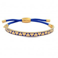 Halcyon Days - Friendship Bangle Skinny Heart Deep Cobalt