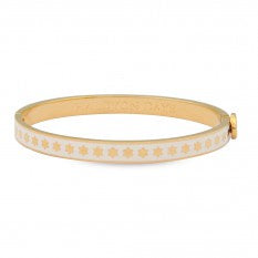 Halcyon Days - Skinny Star Bangle Cream/Gold