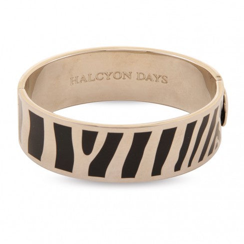 Halcyon Days - Zebra Bangle 20mm Black/palladium