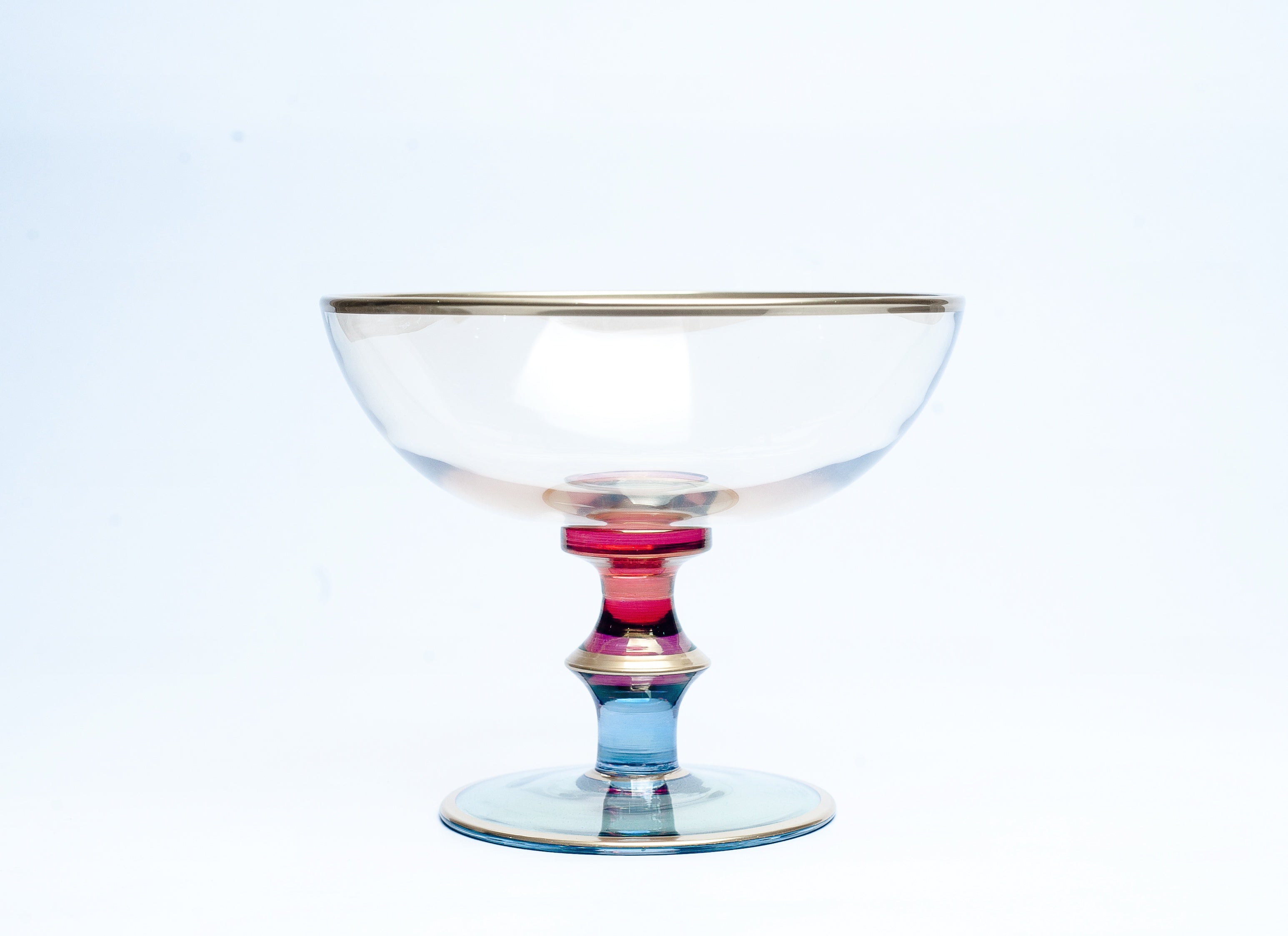 VdE Griffe - Round Bowl On Stand Harlequin - Small