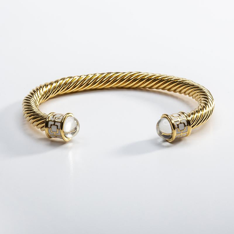 Halcyon Days - Maya Torque Bangle - Diamond