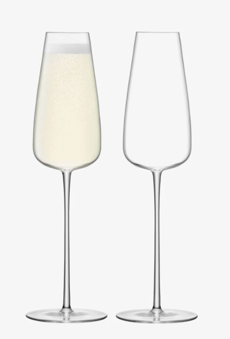 LSA - Wine Culture Champagne Flute 330ml Clear x 2